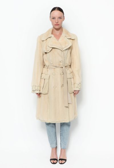 Dior F/W 2005 Leather Trim Mink Trench - 1