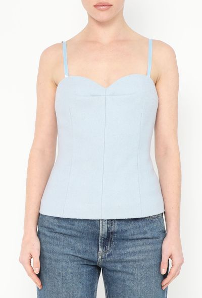 Miu Miu Early 2000s Felted Bustier Top - 1