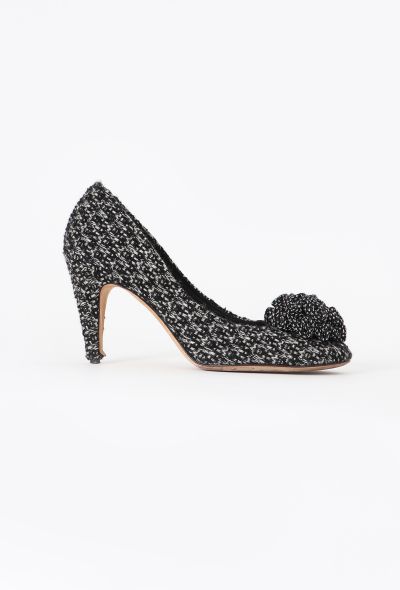 Chanel Tweed Camélia Pumps - 1