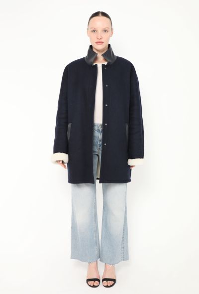Balenciaga 2013 Shearling-Lined Trim Coat - 1