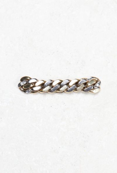 Vintage Fine Jewelry 18k Gold & Diamond Chain Ring - 2