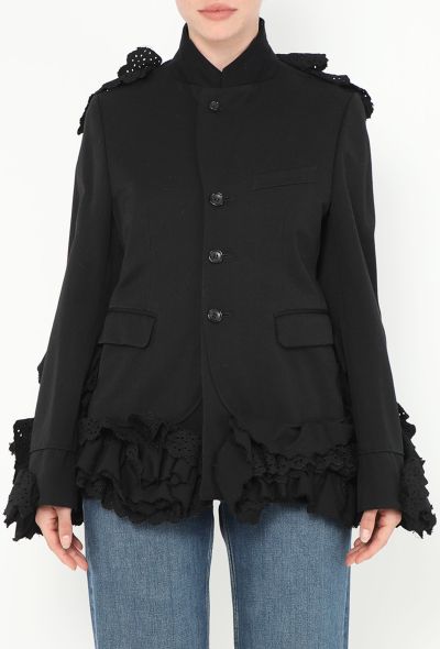 Comme des Garçons F/W 2000 Embroidered Ruffled Blazer - 1