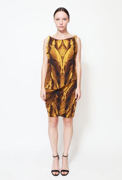 Alexander McQueen Ruched Monarch Jersey Dress - 1