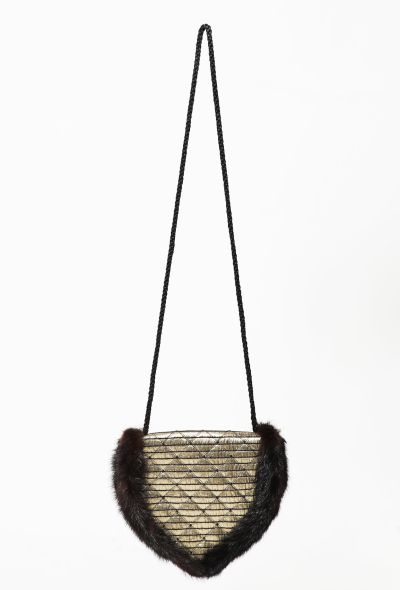 Jean-Louis Scherrer Fur Lamé Evening Bag - 1
