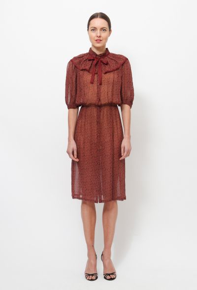 '70s Silk Day Dress - 1