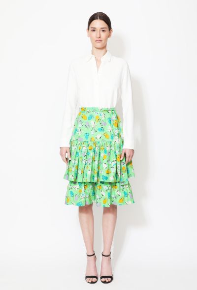 Saint Laurent 70s Floral Belted Peasant Skirt - 1