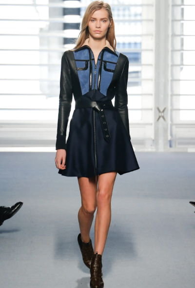 Louis Vuitton F/W 2014 Leather Trim Mod Dress - 2