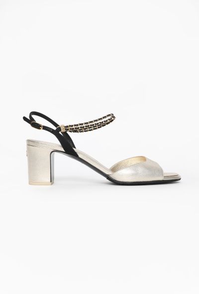Chanel Metallic Chainlink Sandals, 2023 - 1