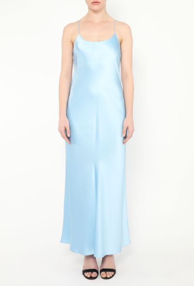 Refine Carolyn Silk Slip Dress Blue - 2