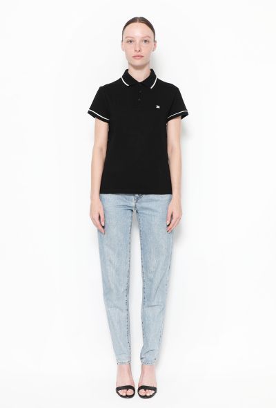 Céline 2021 Black Piqué Triomphe Polo - 2