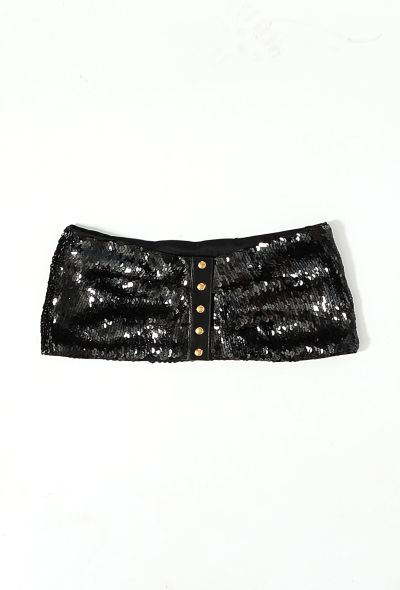 Louis Vuitton Sequin Leather Trim Belt - 1