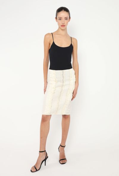Miu Miu S/S 2024 Lace Ruffled Skirt - 1