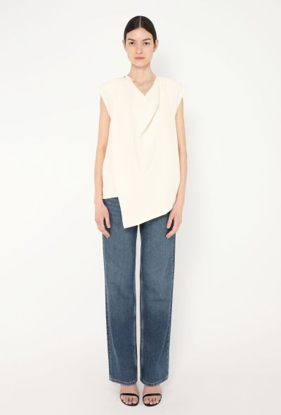 Céline Asymmetrical Draped Wrap Top - 2