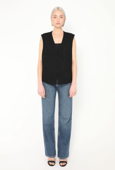 Yohji Yamamoto 1993 Embroidered Felted Vest - 2