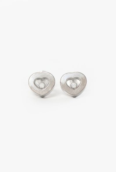 Chopard 18K White Gold Happy Diamonds Icons Earrings - 1