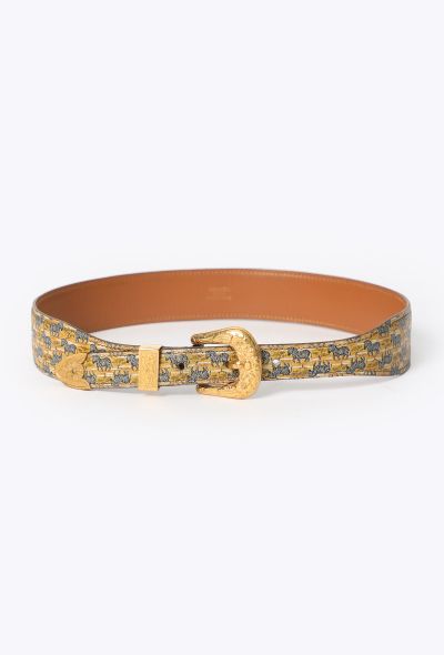Hermès RARE 1988 Zebra Gilded Belt - 1