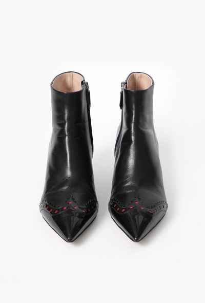 Miu Miu Brogue Patent Ankle Boots - 2