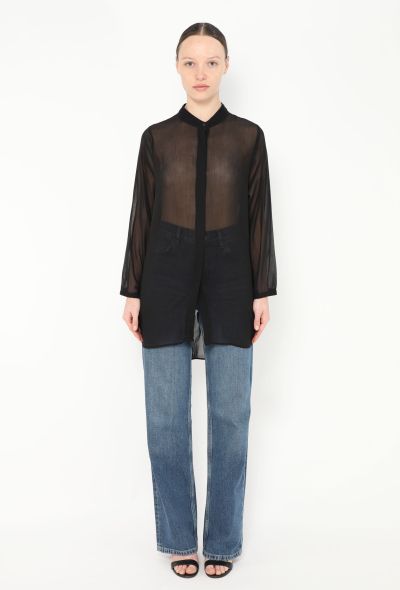 Khaite 2023 Ruched Voile Blouse - 2