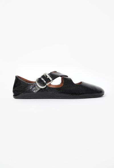 Alaïa 2024 Patent Crossover Ballerinas - 1