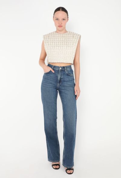 Louis Vuitton 2023 Lamé Tweed Cropped Top - 2