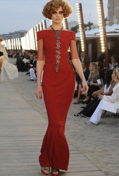 Chanel Resort 2010 Ruched Bouclé Dress - 2