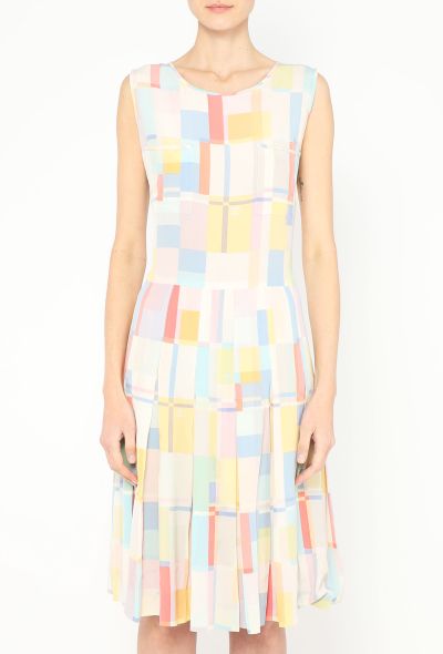 Chanel Rare 1999 Colorblock Chiffon Dress - 2