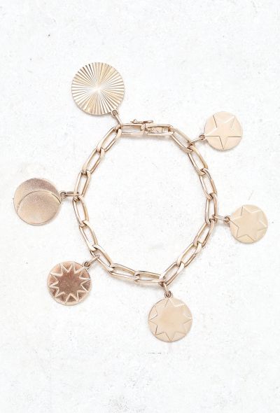 Vintage Fine Jewelry 18k Pink Gold Lucky Charm Bracelet - 1