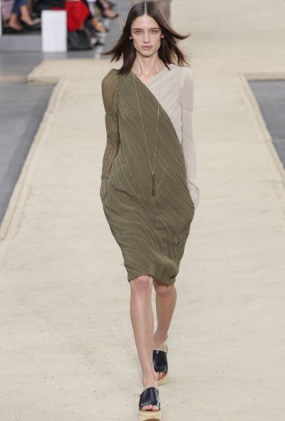 Chloé S/S 2014 Pleated Bicolor Dress - 1
