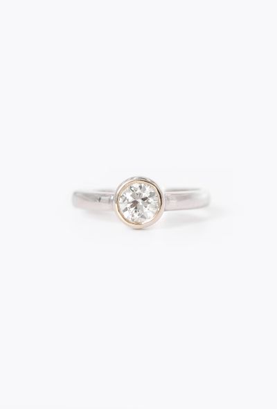 Vintage Fine Jewelry 18k White Gold & Diamond Ring - 1