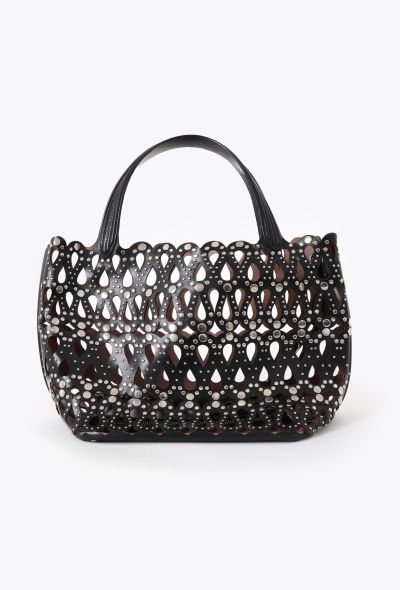 Alaïa Studded Laser-Cut Medium Tote Bag - 1