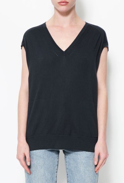 Hermès Cashmere V-Neck Top - 1