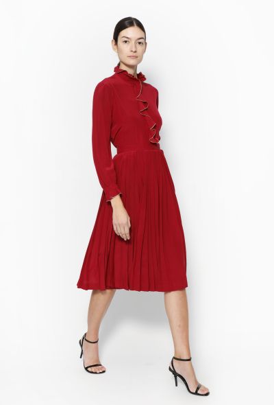 Louis Féraud '90s Pleated Silk Ensemble - 1