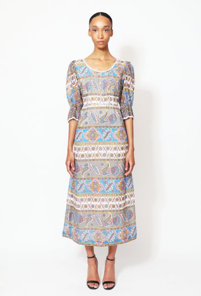 Paisley Lace Trim Prairie Dress - 1