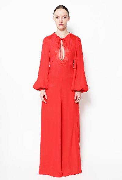 Ossie Clark 70s Bishop-Sleeve Crêpe Dress - 1