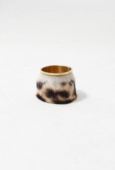 Céline Leopard Printed Fur Cuff - 2