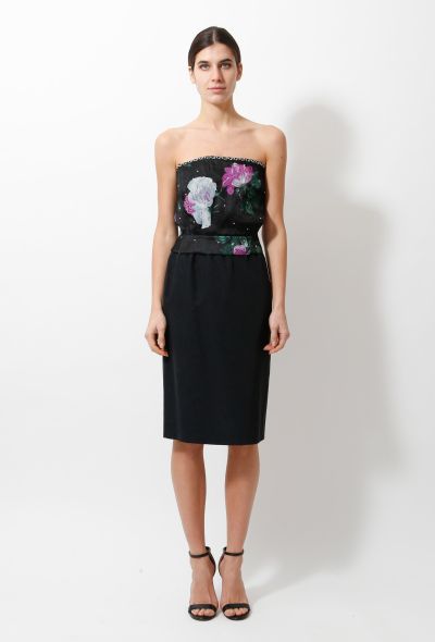 Emanuel Ungaro 70s Floral Bustier Skirt Ensemble - 1