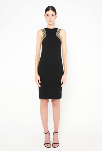 Gucci Embellished Chainlink Trim Dress - 2