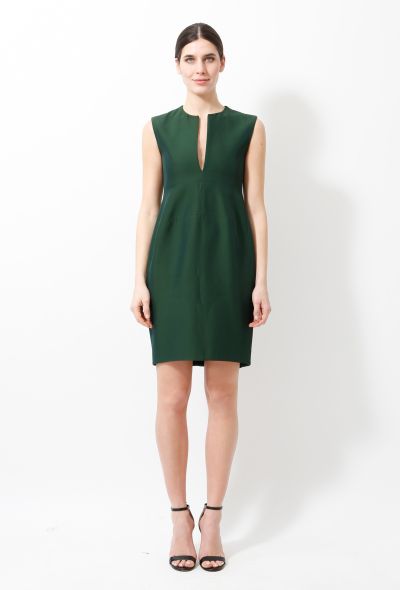 Céline Fitted V-Neck Dress - 1