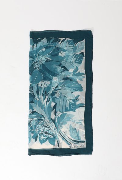 Balenciaga Floral Silk Scarf - 1