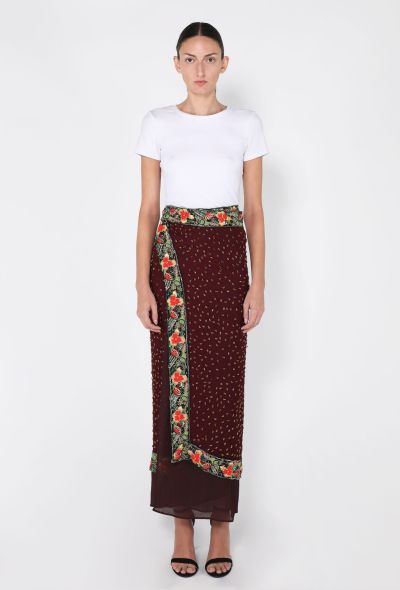 Dolce & Gabbana Vintage Beaded Wrap Skirt, 1990s - 2
