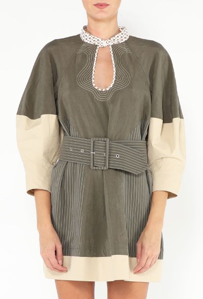 Chloé S/S 2021 Top Stitch Belted Minidress - 1