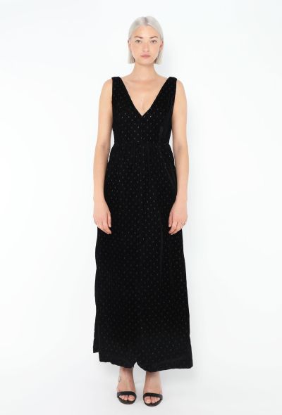 Courrèges 1960s Velvet Lamé Dress - 1