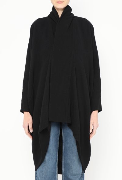 Rick Owens Draped Crêpe Shawl Coat - 2
