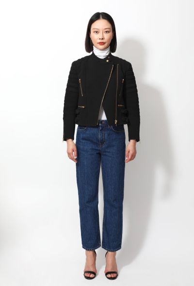 Céline Classic Textured Biker Jacket - 1