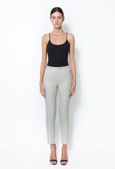 Hermès Tapered Twill Trousers Light grey - 1
