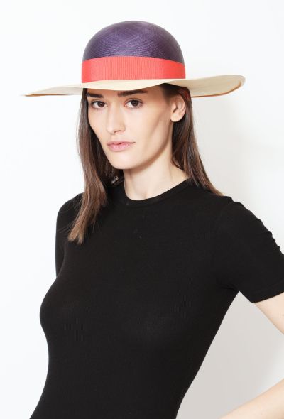 Guy Laroche Tricolor Straw Hat - 2