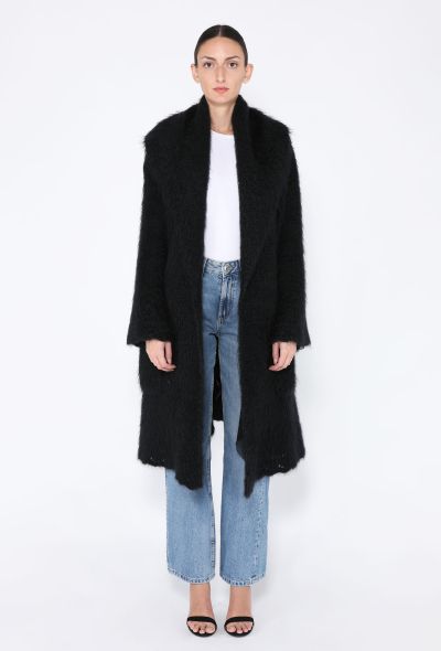 Hermès Brushed Mohair Capelet Coat - 1