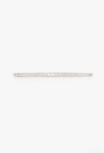 Vintage Fine Jewelry Art Déco 1.60 Carats Diamond Barette Brooch - 1