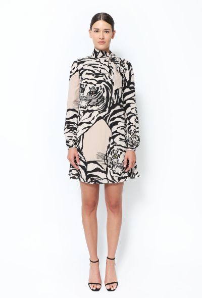 Valentino Pre-Fall 2018 Embellished Tiger Lavallière Dress - 1