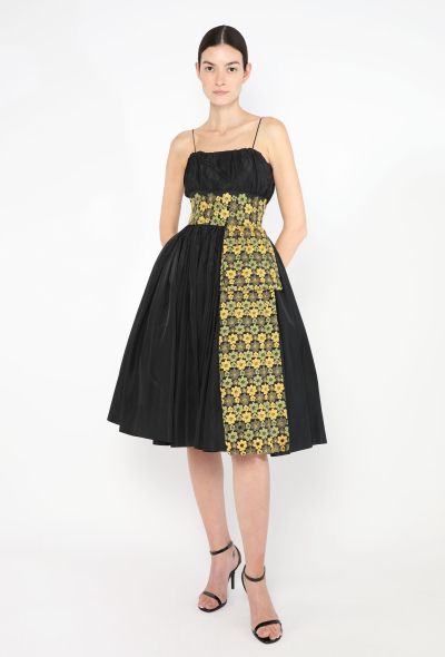 Mitzi Morgan '50s Floral Flared Taffeta Dress - 1